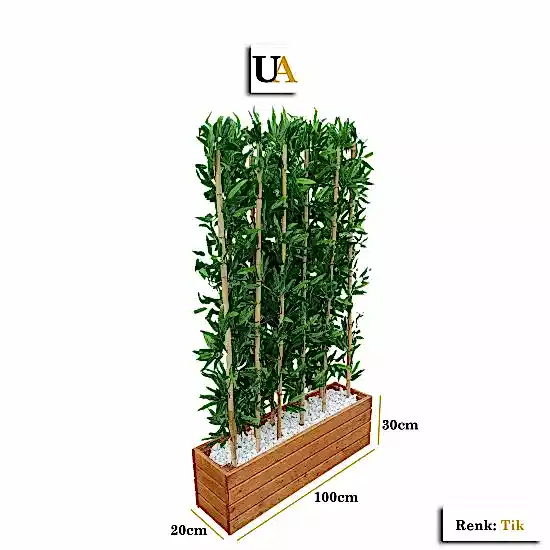 Ahşap Bambu Saksısı I Bambu Çiçeklik