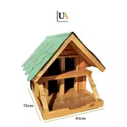 Ahşap Kedi Evi 4'lü