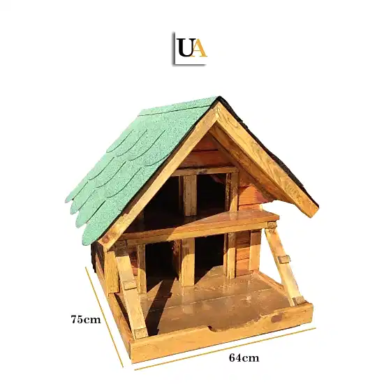 Ahşap Kedi Evi Dış Mekan İkili Kedi Evi Su Geçirmez Çatılı I UygunAhşap