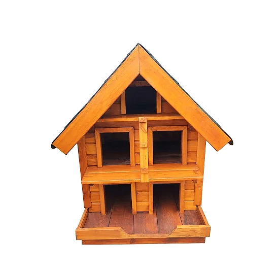 Ahşap Kedi Evi Dış Mekan İkili Kedi Evi Su Geçirmez Çatılı I UygunAhşap