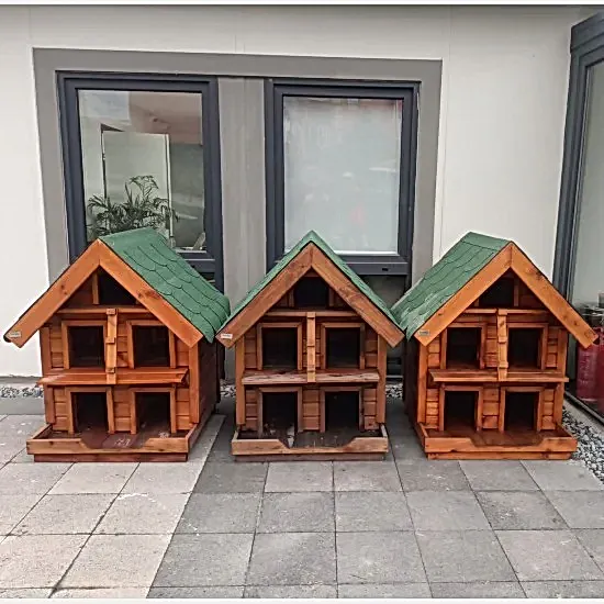 Ahşap Kedi Evi Dış Mekan İkili Kedi Evi Su Geçirmez Çatılı I UygunAhşap