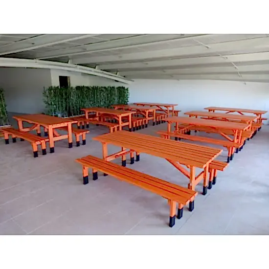 8 Kişilik Ahşap Piknik Masası - Bahçe Masası I UygunAhşap