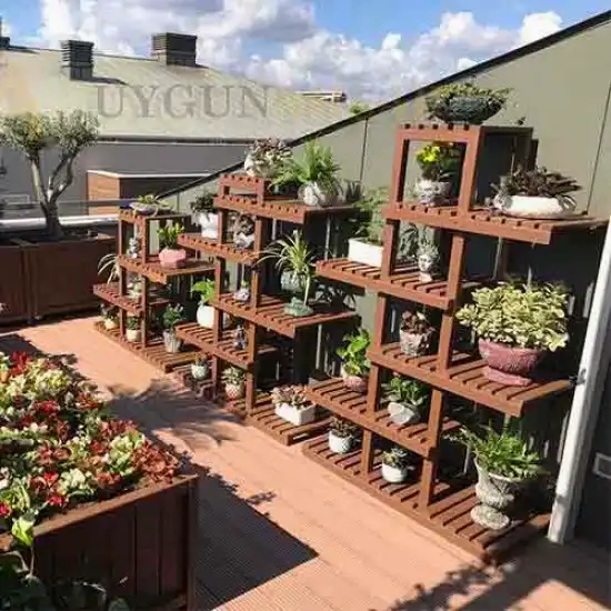 Ahşap Çiçeklik Ahşap Saksı Standı I Saksılık I UygunAhşap