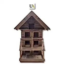Ahşap Kedi Evi Büyük 7'li