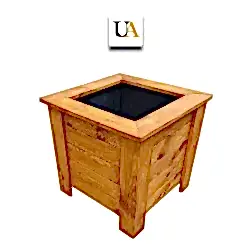 Köşebentli Ahşap Saksı