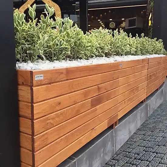 Dış Mekan Büyük Uzun Ahşap Saksı Modelleri I UygunAhşap