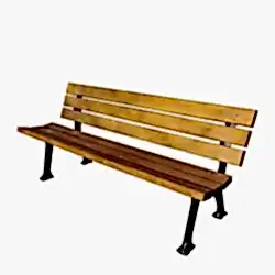Metal Ayaklı Ahşap Bank Klasik