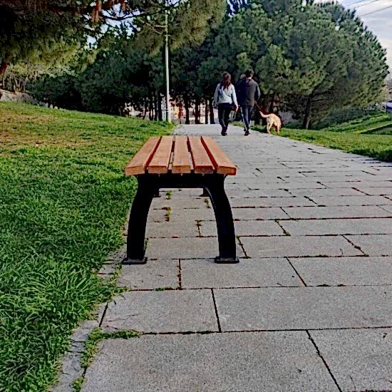 Metal Ayaklı Ahşap Bank I Ahşap Oturak I UygunAhşap