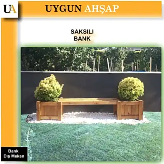 Saksılı Ahşap Oturma Bankı Dış Mekan Saksılı Ahşap Bank Modelleri I UygunAhşap
