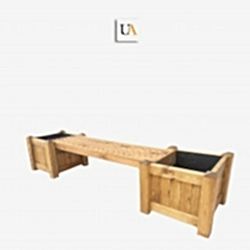 Saksılı Ahşap Bank