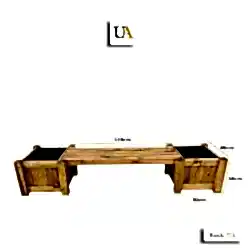 Saksılı Ahşap Bank