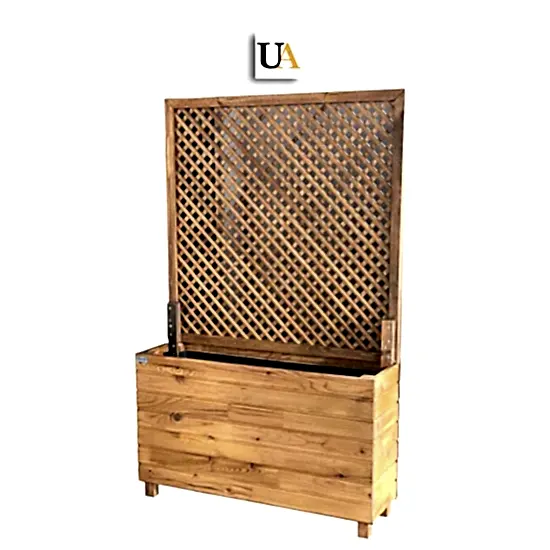 Seperatörlü Ahşap Saksı Paravan I UygunAhsap