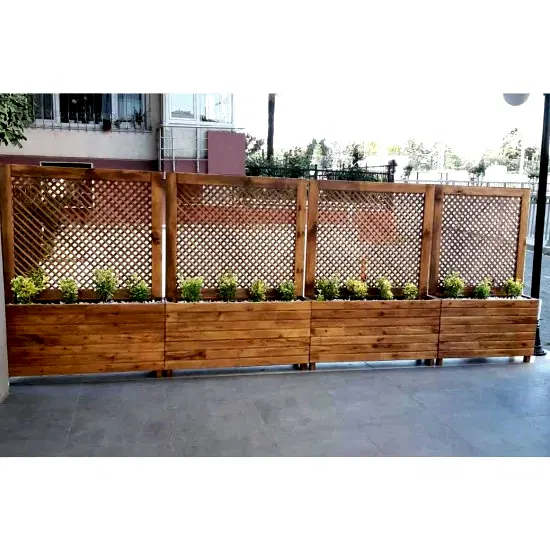 Seperatörlü Ahşap Saksı Paravan I UygunAhsap