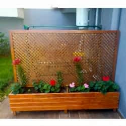 Seperatörlü Ahşap Saksı