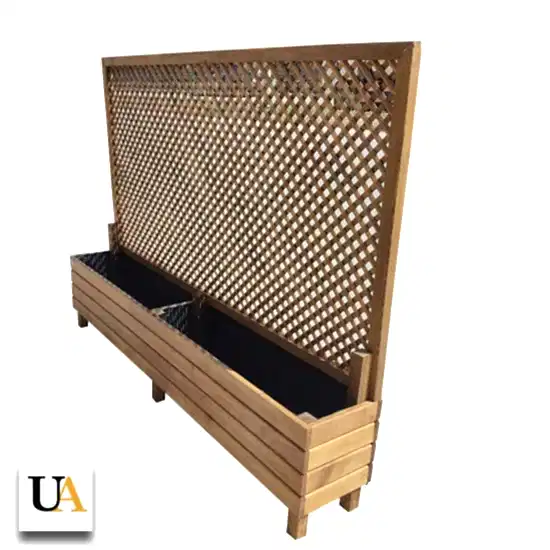 Seperatörlü Ahşap Saksı Paravan I UygunAhsap