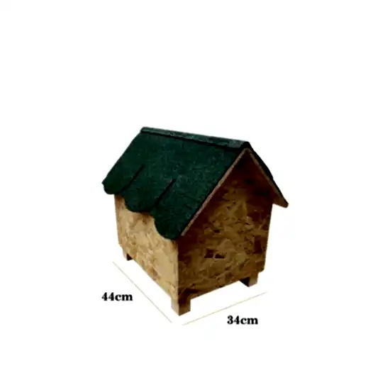 Dış Mekan Tekli Kedi Evi Su Geçirmez Çatılı I UygunAhşap