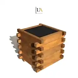 Uzun Kertme Ahşap Saksı